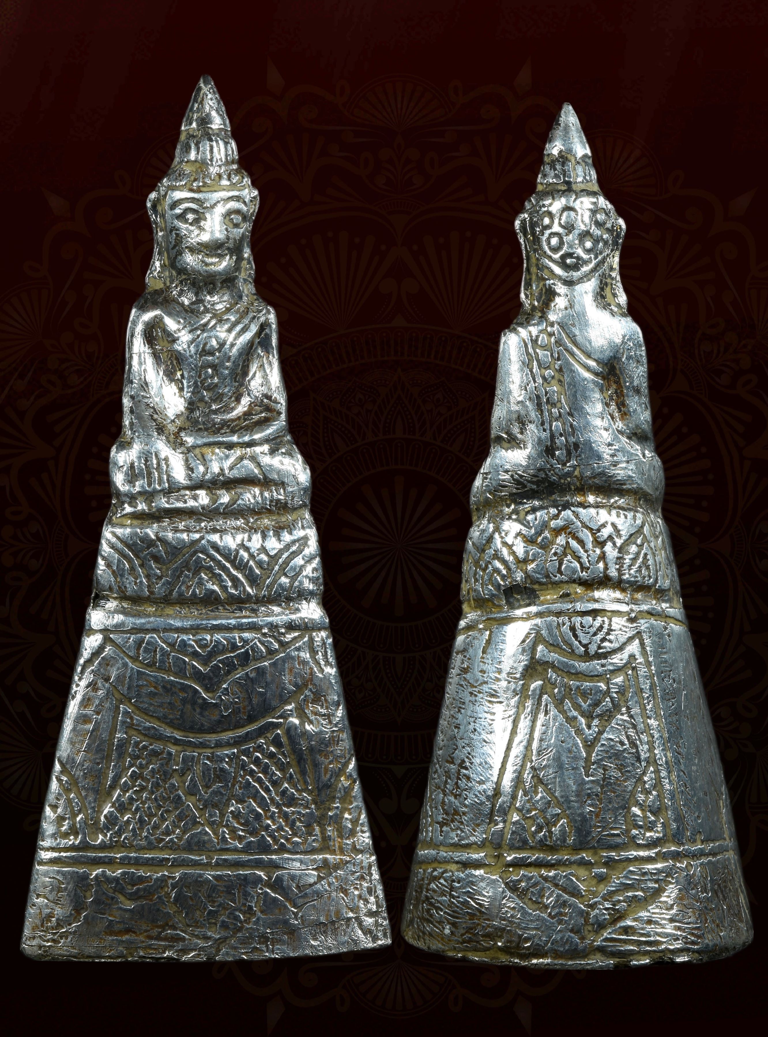 พระเนื้อบุเงิน อยุธยา ฐานสูง