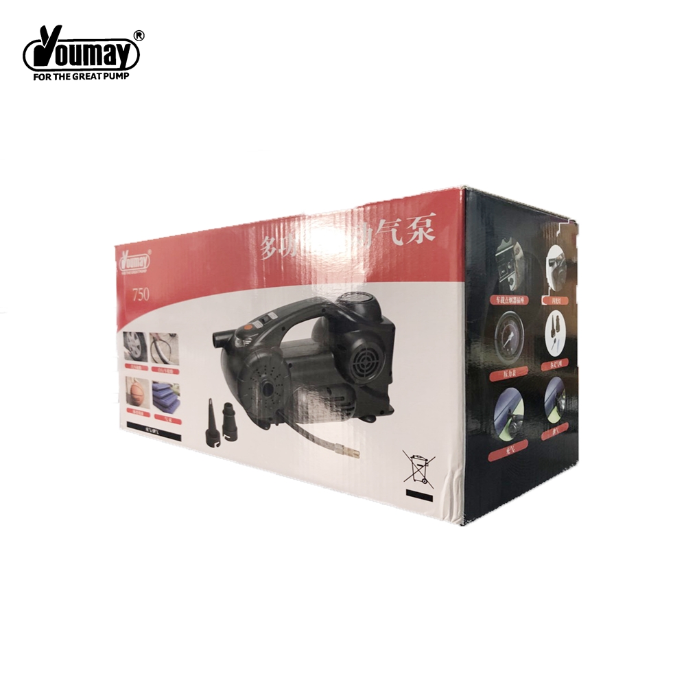 Youmay HT-750 Air Pump เครื่องสูบลมปั๊มเป่าลมยาง สำหรับหัวชาร์ทต่อในรถยนต์