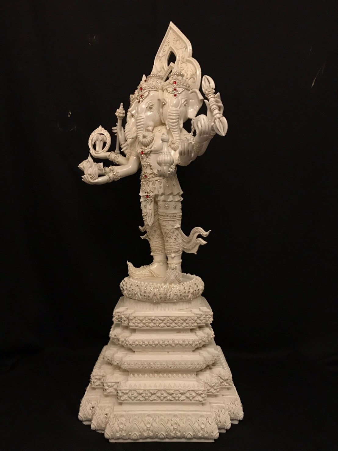 พระพิฆเนศ ปางตรีมุขคณปติ หน้าตัก 12 นิ้ว