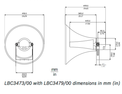 BOSCH LBC347x/00 Horn , LBC3473+3478
