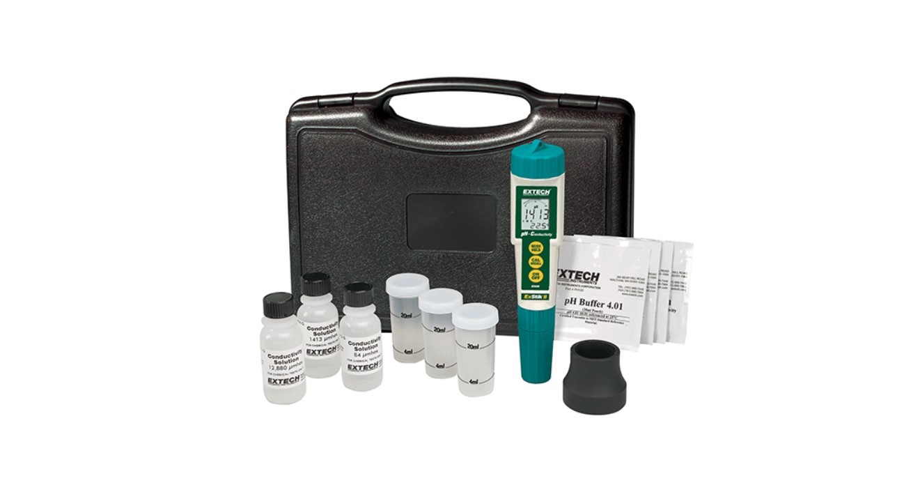 EXTECH รุ่น EC510 เครื่องวัดความนำไฟฟ้า Waterproof ExStik Combination flat surface pH electrode with autoranging high accuracy Conductivity cell