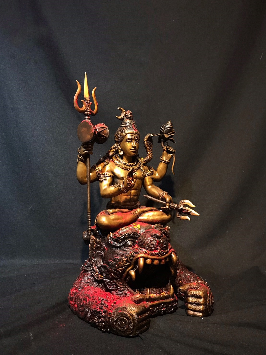 พระศิวะมหาเทพ บัลลังก์หนุมาน หน้าตัก 9 นิ้ว