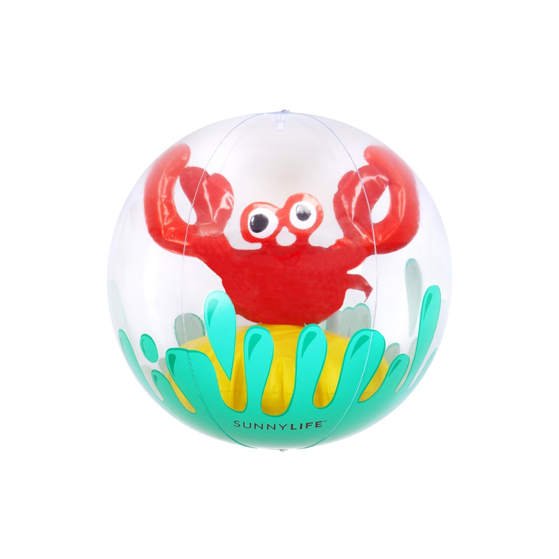 ลูกบอลชายหาด รูปปู 3 มิติ Inflatable 3D Beach ball with crab inside
