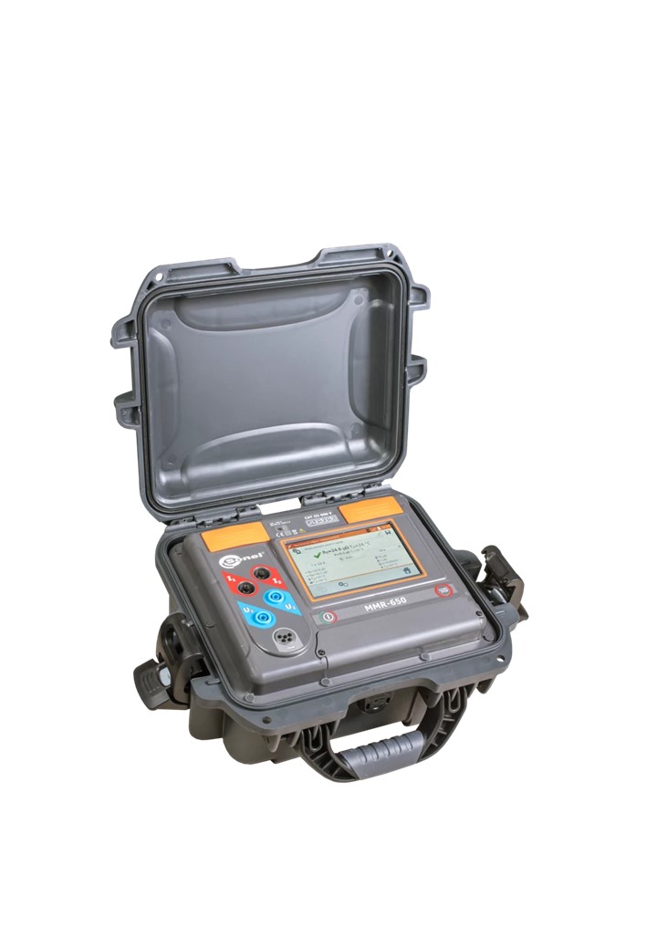 SONEL รุ่น MMR-650 เครื่องวัดความต้านทานหน้าคอนแทค 10A แบบหน้าจอสีทัชสกรีน มาพร้อมเซ็นเซอร์วัดอุณหภูมิ ตัวเครื่องทนทานต่อสภาพแวดล้อมระดับ IP67