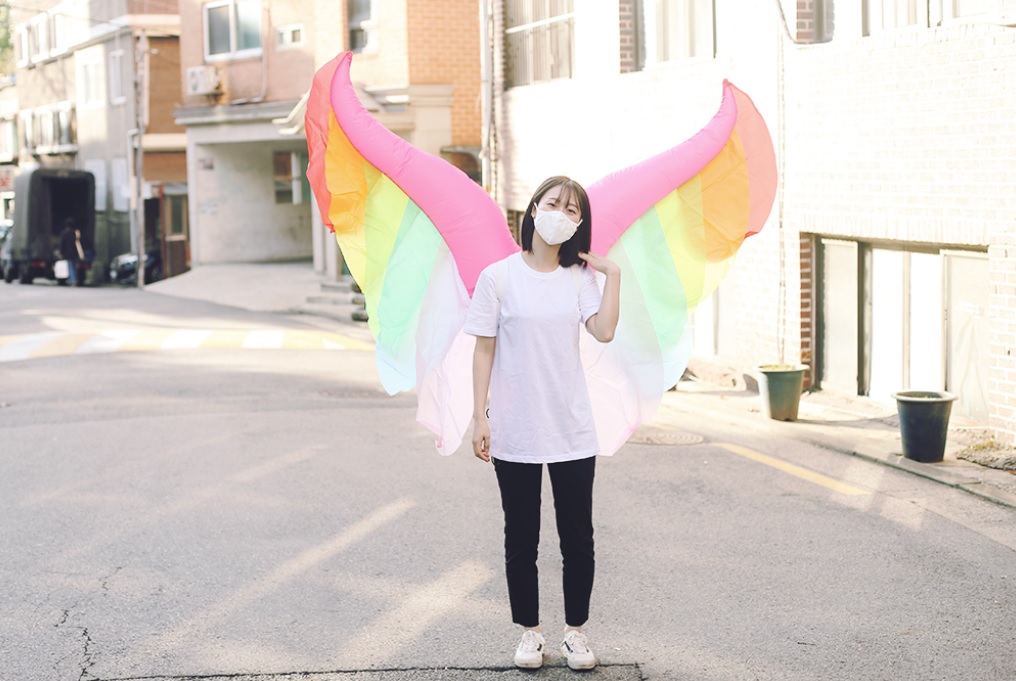คอสเพลย์ปีกผีเสื้อ ปีกนางฟ้า แบบเป่าลม สำหรับผู้ใหญ่
