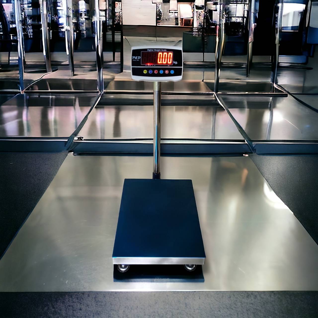 เครื่องชั่งดิจิตอล 150 kg. ค่าละเอียด 10 g. แท่นชั่ง 40x50 cm.