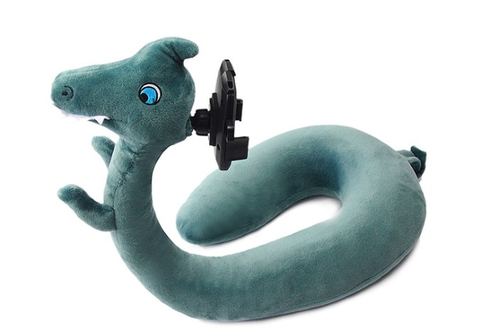 หมอนรองคอรูปสัตว์ พร้อมที่วางมือถือTravel Pillow Neck with Mobile Phone Holder
