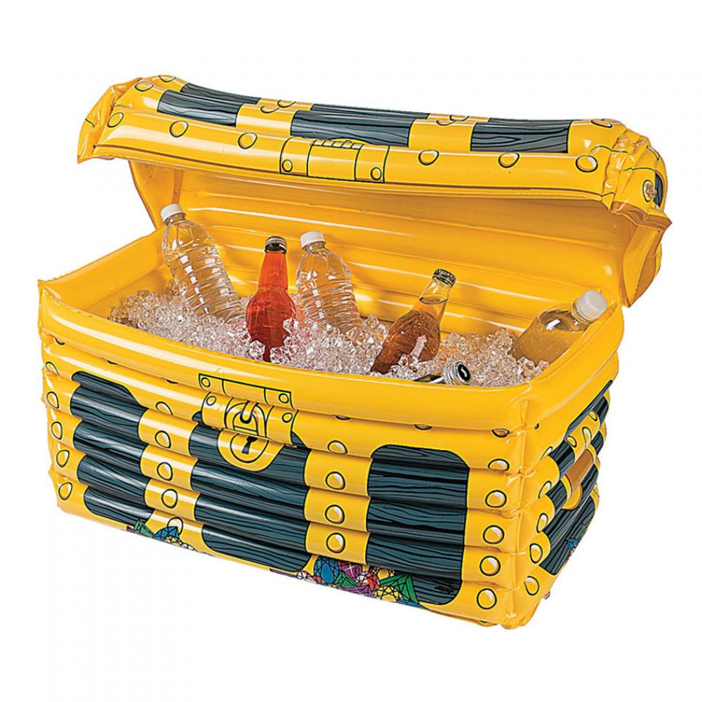 ถังน้ำแข็งลอยน้ำ สีเหลือง Inflatable Ice Bucket Pool Float