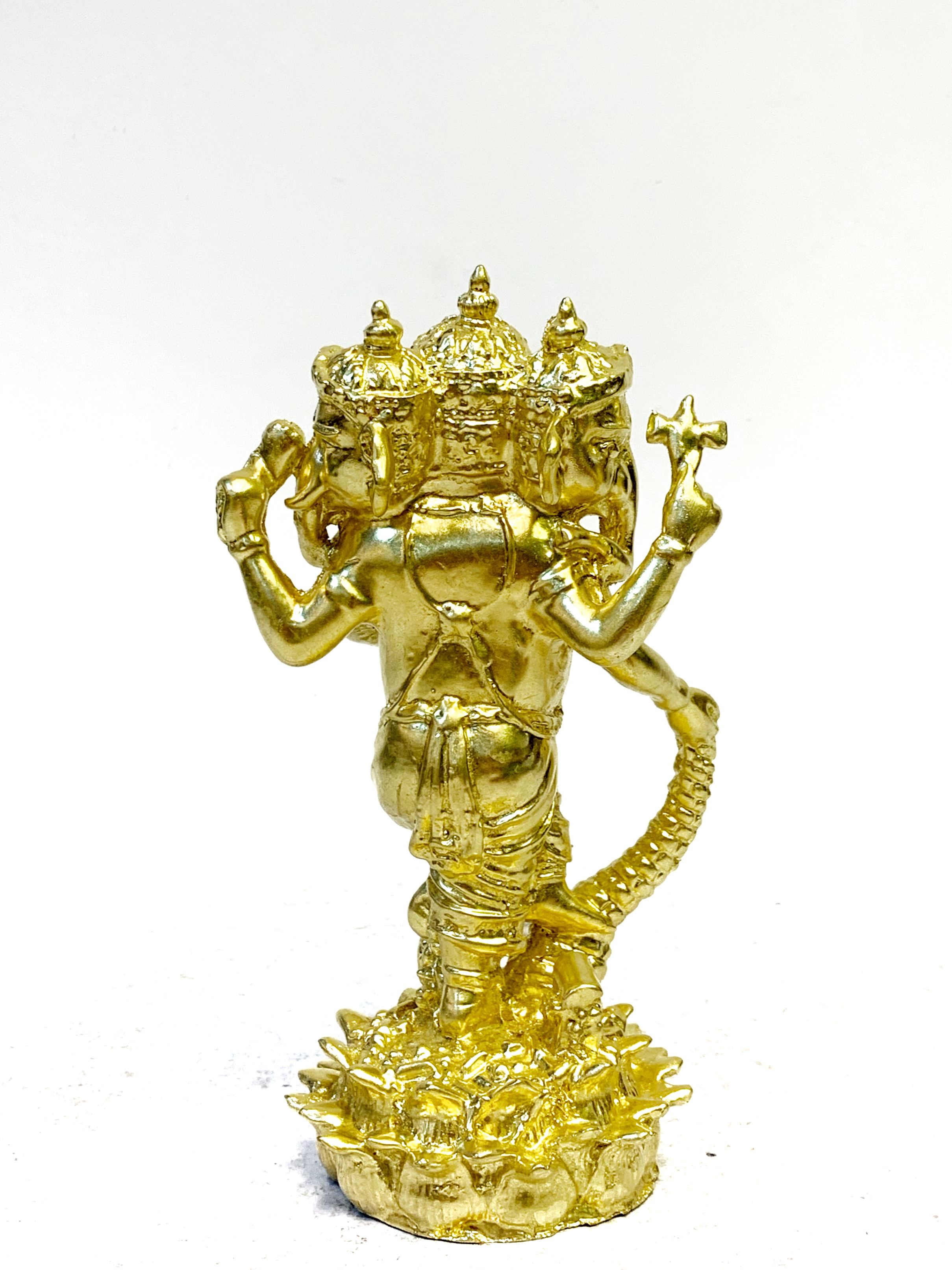 พระพิฆเนศ 3 เศียรนาฏราช สูง 7 นิ้ว พร้อมตู้กระจก