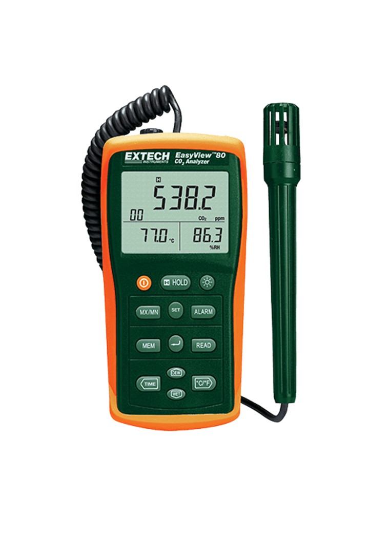 EXTECH รุ่น EA80 เครื่องวัดปริมาณก๊าซคาร์บอนไดออกไซด์ EasyView™ Indoor Air Quality Meter/Datalogger Measures CO2