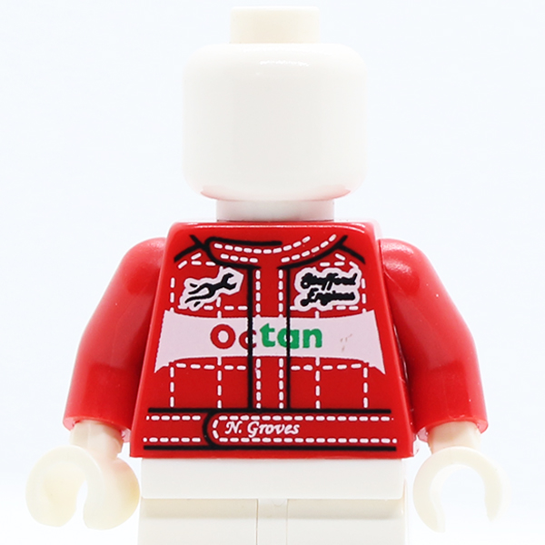 CS03 Octan Race Suit with White Stitching and 'N. Groves' Pattern