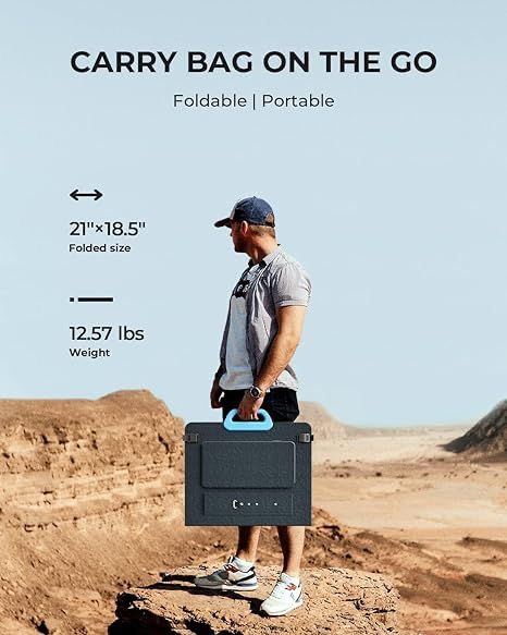 BLUETTI EB55 Portable Power Station + PV120 Solar Cell เซทแบตเตอรี่สำรองพกพา พร้อมโซลาร์เซลล์