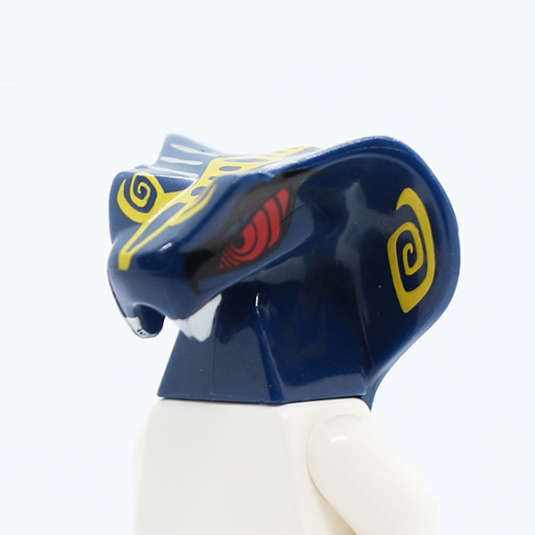 Snake with Fangs, Red Eyes and Yellow Scales Pattern