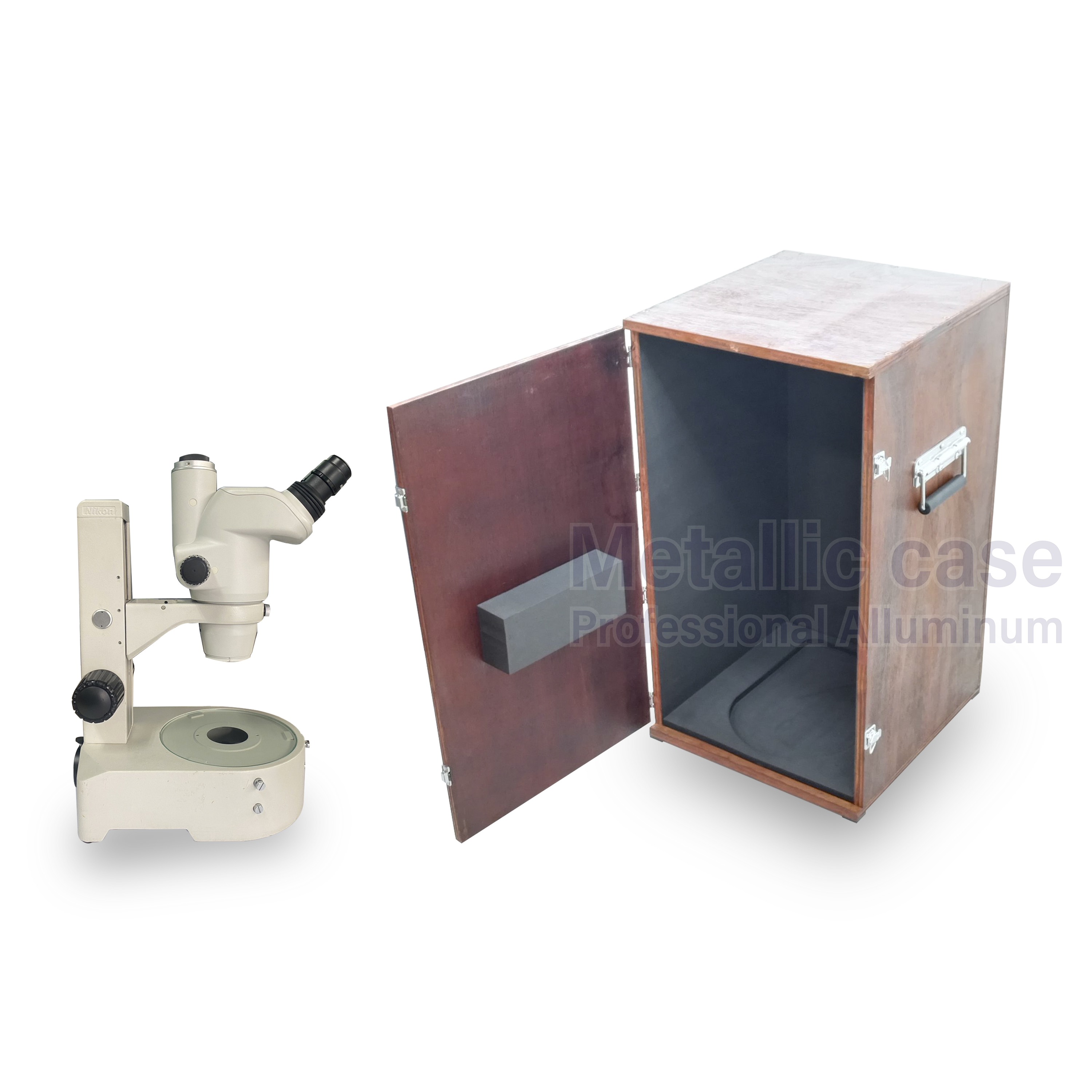 metalliccase2-1112-AAA-6705 / กล่องไม้ Nikon SMZ745T (33x35x60)