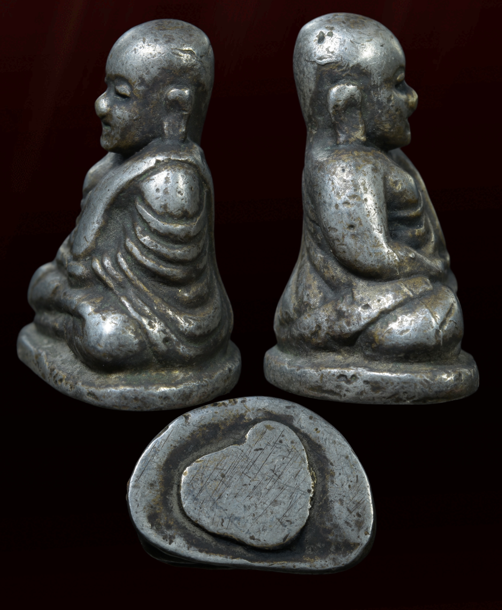 หล่อหลวงพ่อเงิน พิมพ์นิยม เนื้อแก่เงิน