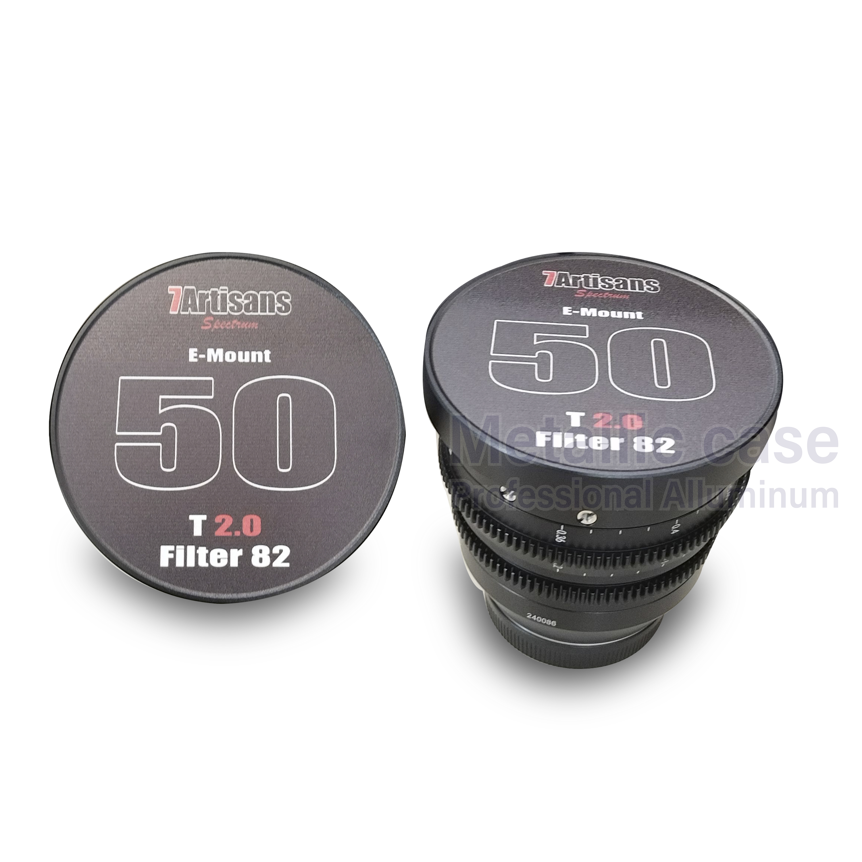 metalliccase2-1130-AAA-6706 / ฝากล้อง E-Mount 50-T 2.0 Fllten 82(8.9x1.2cm)