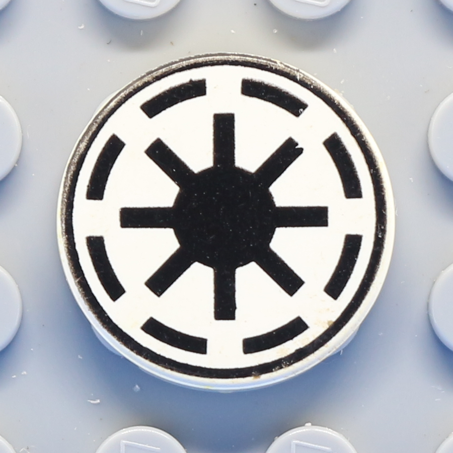 Tile, Round 2 x 2 with SW Republic Pattern