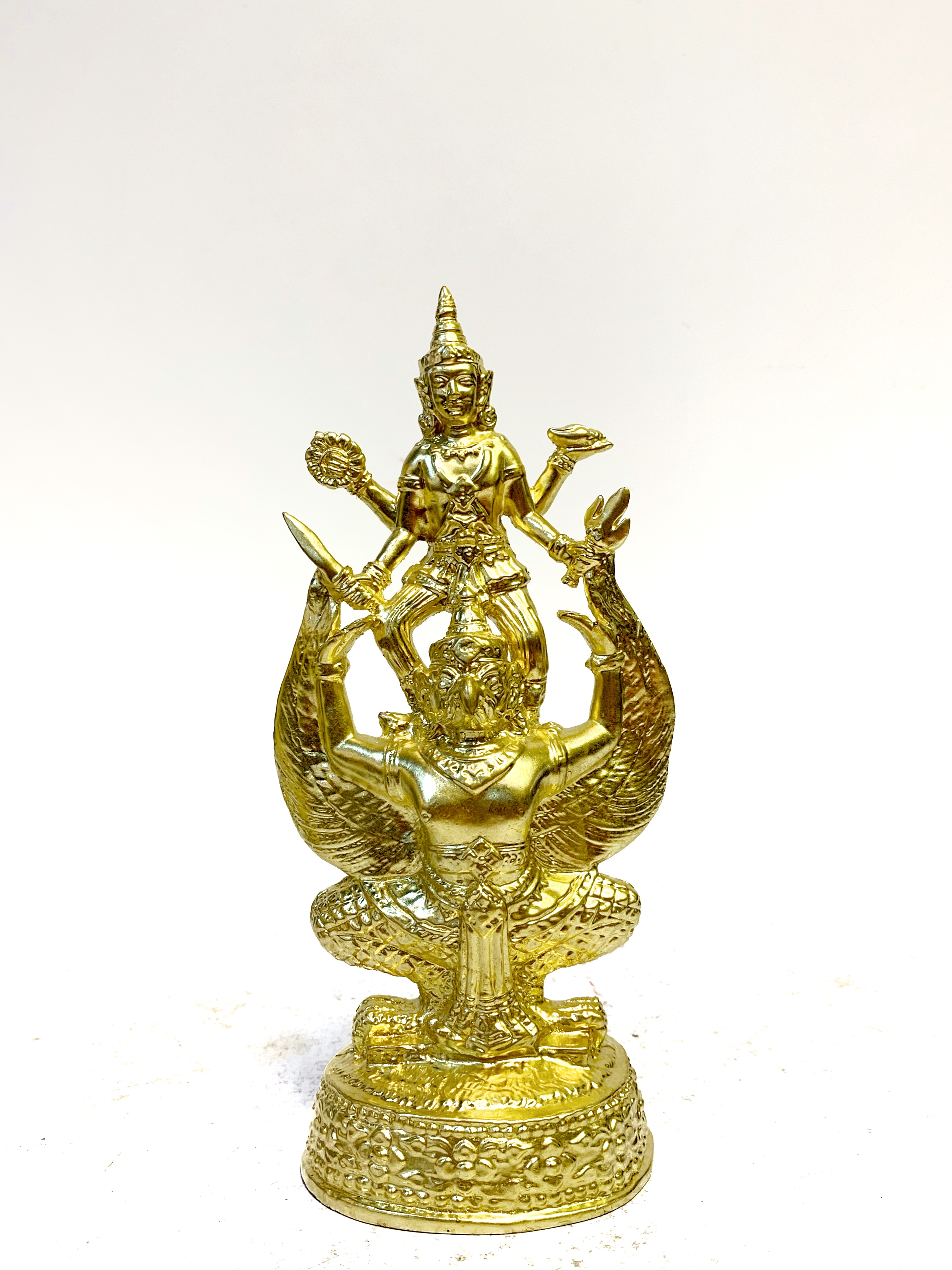 พระนารายณ์ทรงครุฑ สูง 9 นิ้ว พร้อมตู้กระจก