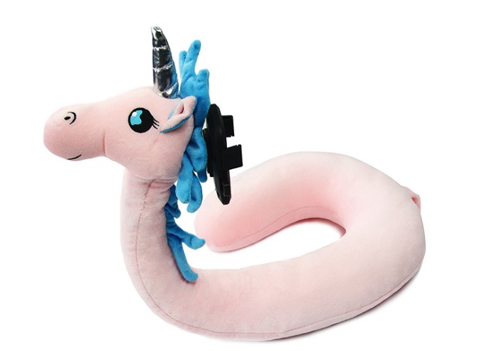 หมอนรองคอรูปสัตว์ พร้อมที่วางมือถือTravel Pillow Neck with Mobile Phone Holder