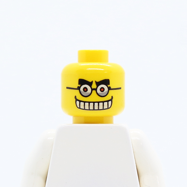 Dual Sided Mad Scientist Glasses, Teeth, Sideburns / No Sideburns Pattern - Blocked Open Stud