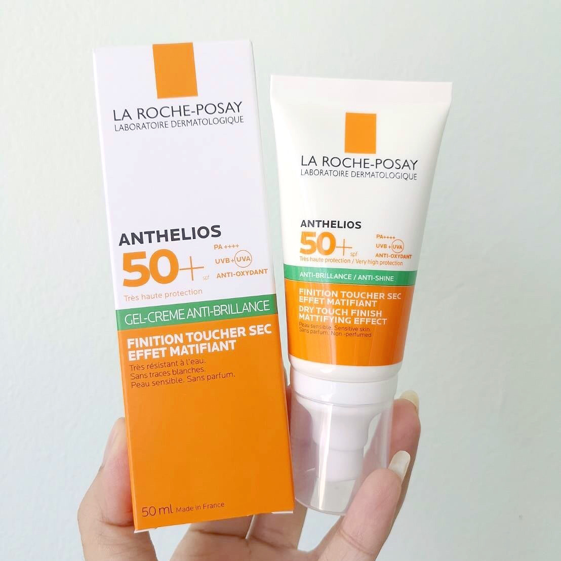 La Roche-Posay Anthelios Gel-Creme Anti-Brillance Dry Touch Finish Mattifying Effect SPF50+/PA++++ (With Box 50 ml.)