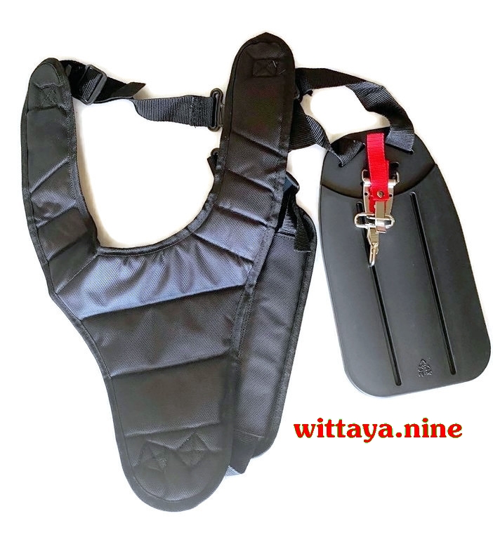 สายสะพายเครื่องตัดหญ้า แบบบ่าคู่ รุ่นเสื้อกั๊ก + ที่รองแบบพลาสติก