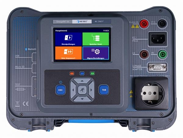 METREL รุ่น MI 3360 25A Omega GT XA เครื่องทดสอบความปลอดภัยทางไฟฟ้าของอุปกรณ์เครื่องใช้ไฟฟ้าที่ต้องการ 25A continuity สำหรับ construction sites, factories, electrical rental services