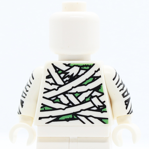 CS03 Mummy Wrapping Bandages over Sand Green Pattern