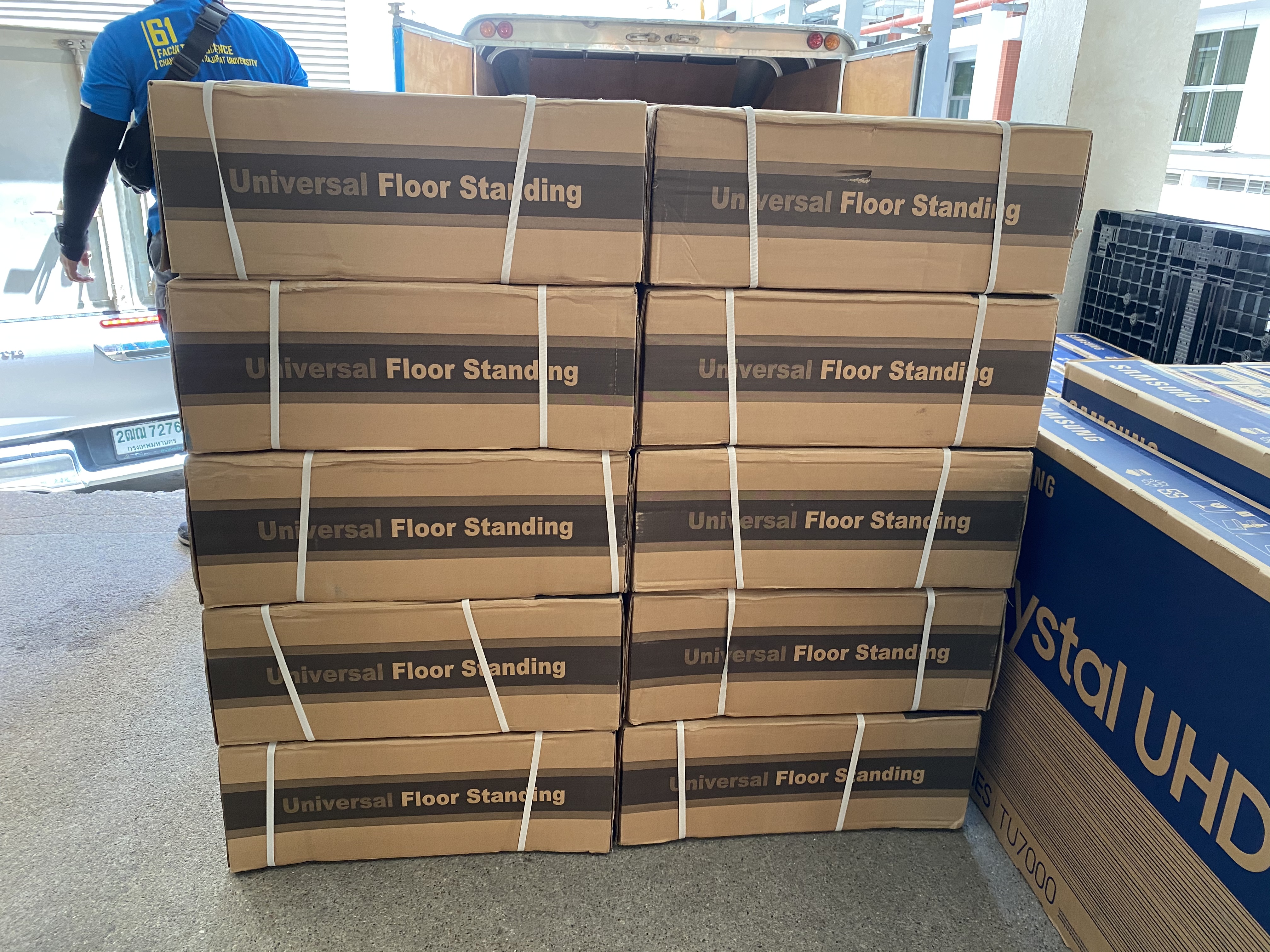 JMTVSTAND MT-F8200 ขาตั้งพื้นทีวีมีล้อเลื่อน(TV Stand) วัสดุ Aluminium อลูมิเนียม แบบล้อเลื่อนปรับสูง/ต่ำได้ 55"-98" นิ้ว{รับประกันสินค้า 3 ปี}0964746498