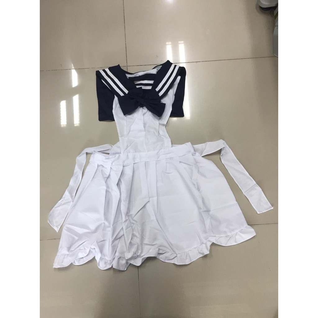 ชุดกะลาสี⚓️ทหารเรือ 🌊 แบบผูกเอวด้านหลัง