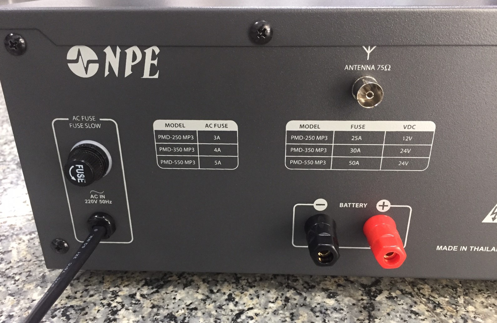 NPE PMD-250MP3 AC/DC POWERMIXER+LINE