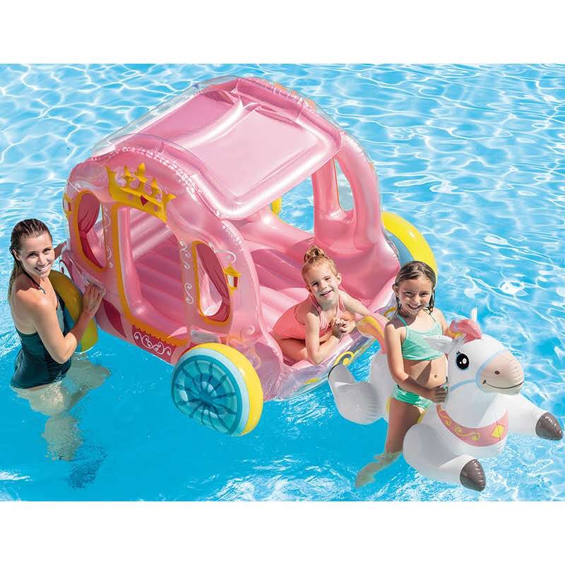 แพยางรถม้า เจ้าหญิงสีชมพู Inflatable Carriage Pink Princess Pool Float