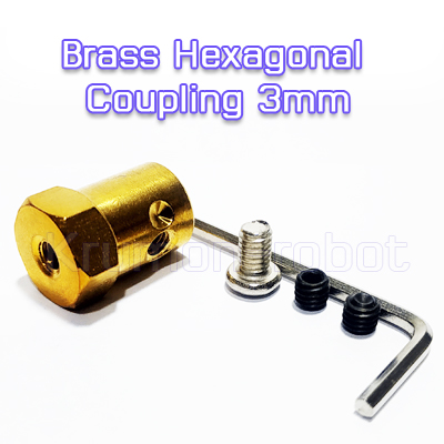 Brass Hexagonal Coupling 3mm