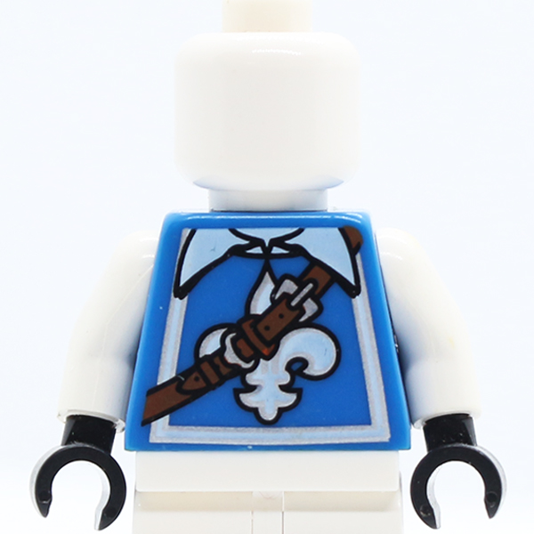 CS04 White Fleur de Lis and Collar with Brown Belt Pattern