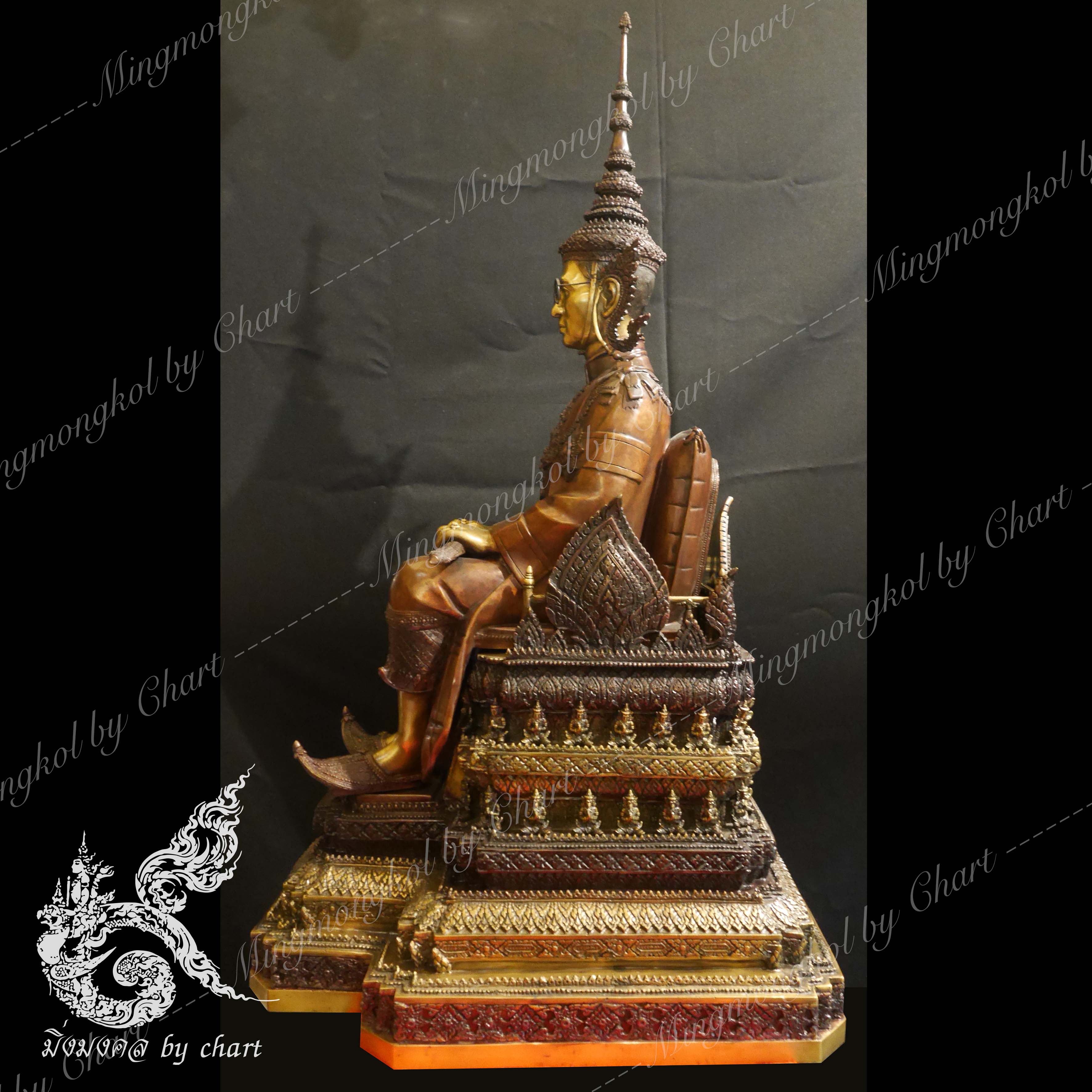 รัชกาลที่ 9 นั่งบัลลังก์ หน้าตัก 16 นิ้ว