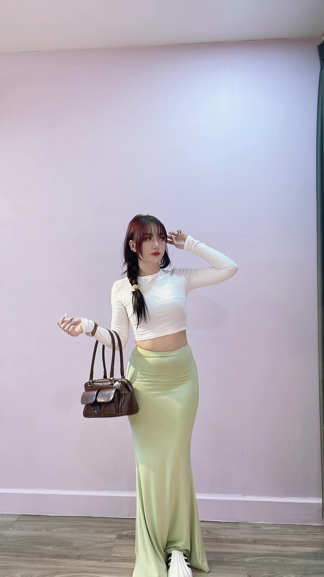 กระโปรงหางปลา mermaid ใส่แล้วผอม เก็บเอวมากๆ ผ้านุ่มลื่นการันตึ
