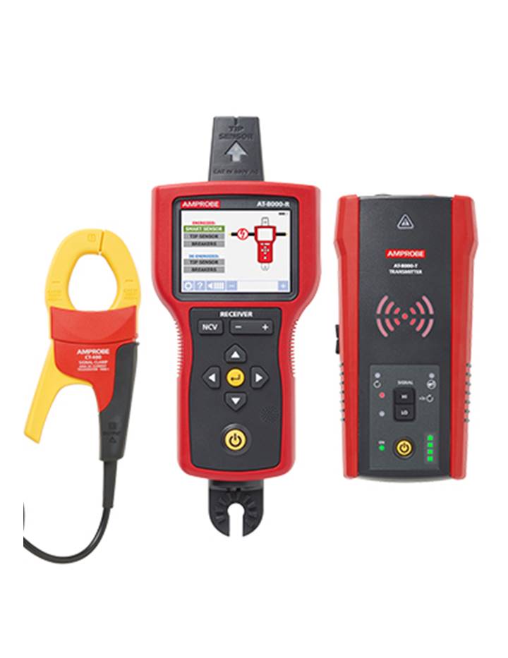 AMPROBE รุ่น AT-8030 เครื่องค้นหาปลายสายไฟพร้อม เครื่องค้นหาตำแน่งเซอร์กิตเบรคเกอร์ หน้าจอสีขนาด 3.5 นิ้ว Color TFT มีเซ็นเซอร์ แสดงทิศทางได้ด้วย พร้อม Signal clamp CT-400