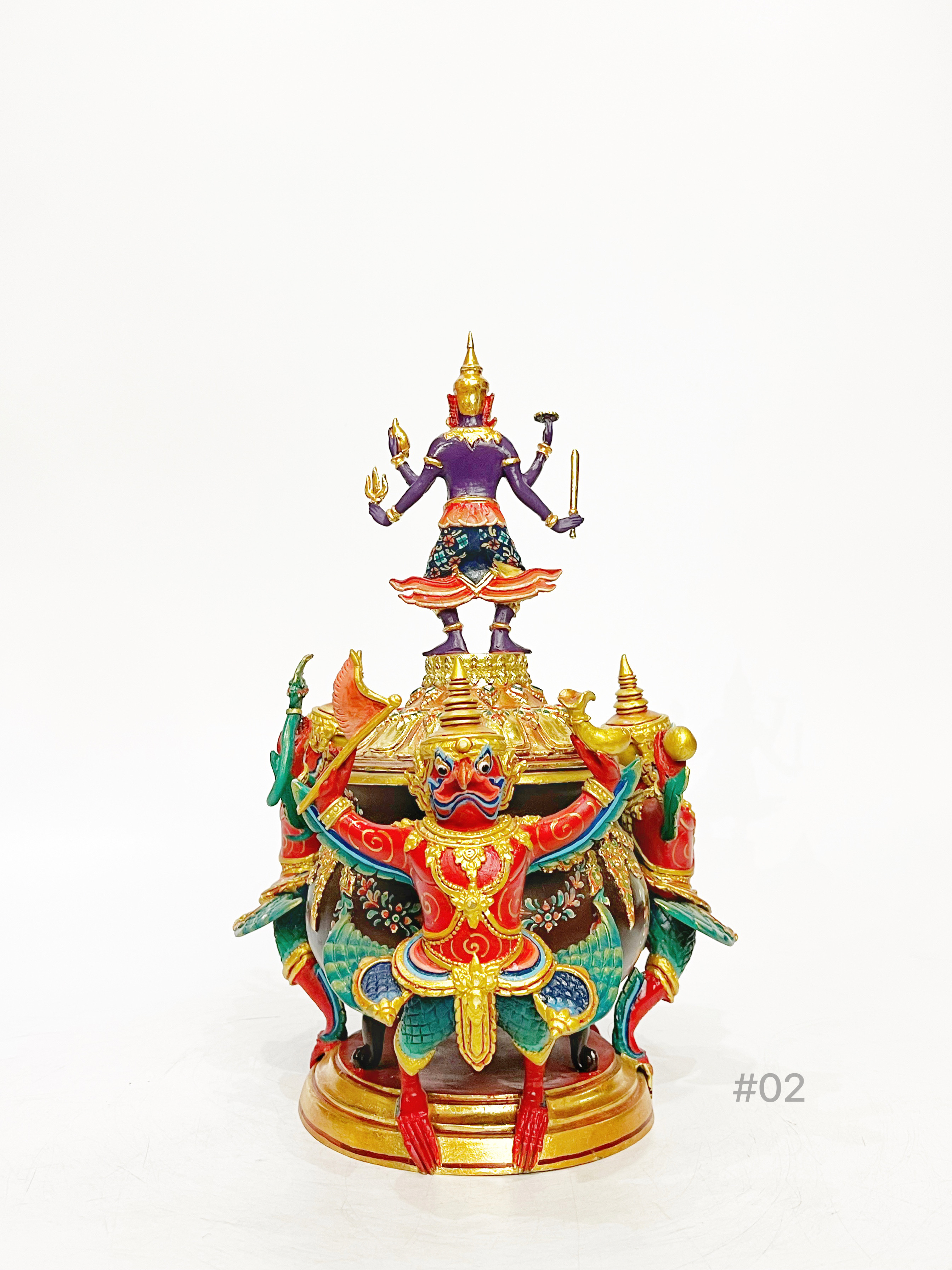 บาตรน้ำมนต์ พระนารายณ์ทรงครุฑ สูง 12 นิ้ว (#02)