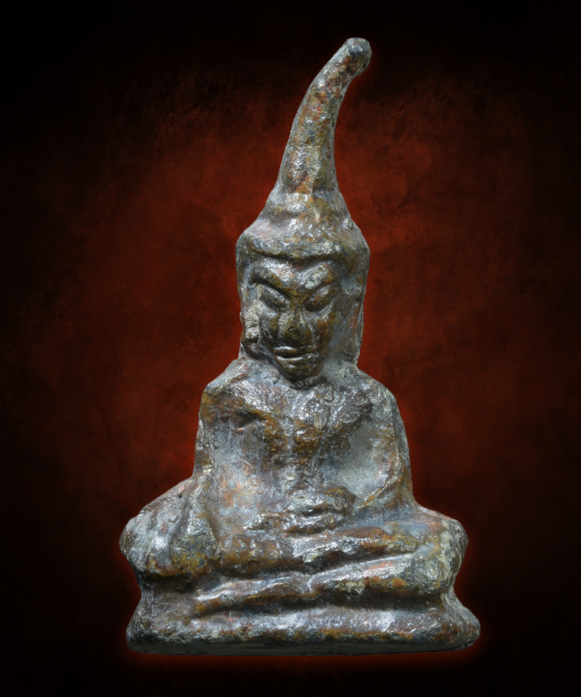 พระท่ากระดาน เนื้อชินตะกั่ว สนิมแดง