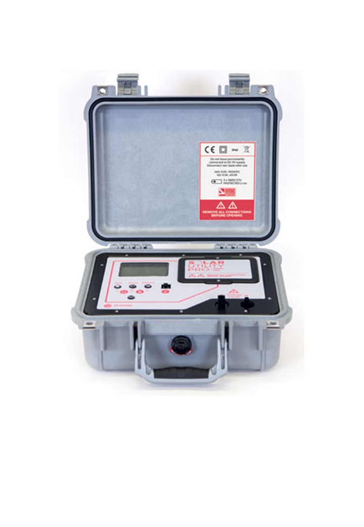 SEAWARD รุ่น Solar Utility Pro เครื่องทดสอบระบบโซลาร์เซลล์ที่ระดับ 1500V@40A ตามมาตรฐานยุโรป IEC 62446 และมาตรฐานการติดตั้งทางไฟฟ้าระบบการผลิตไฟฟ้าจากพลังงานแสงอาทตย์ที่ติดตั้งบนหลังคา ตามมาตรฐานของวิศวกรรมสถานแห่งประเทศไทย ในพระบรมราชูปถัมภ์