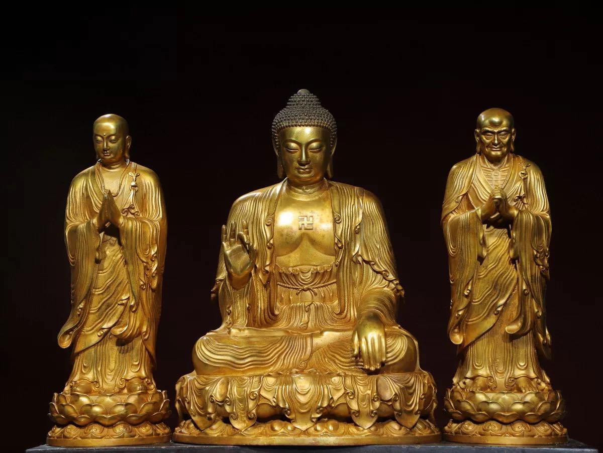 Pre-Order : พระศากยมุนีพุทธเจ้า พระอานนท์ พระมหากัสปะ สูง 43 cm