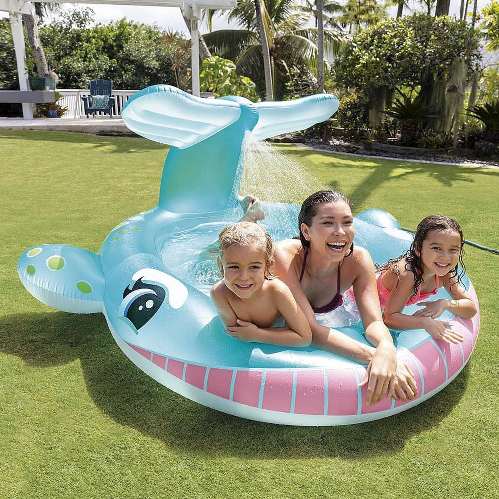 INTEX สระเป่าลมน้ำพุ ปลาวาฬ Inflatable Whale With Sprinkler Pool