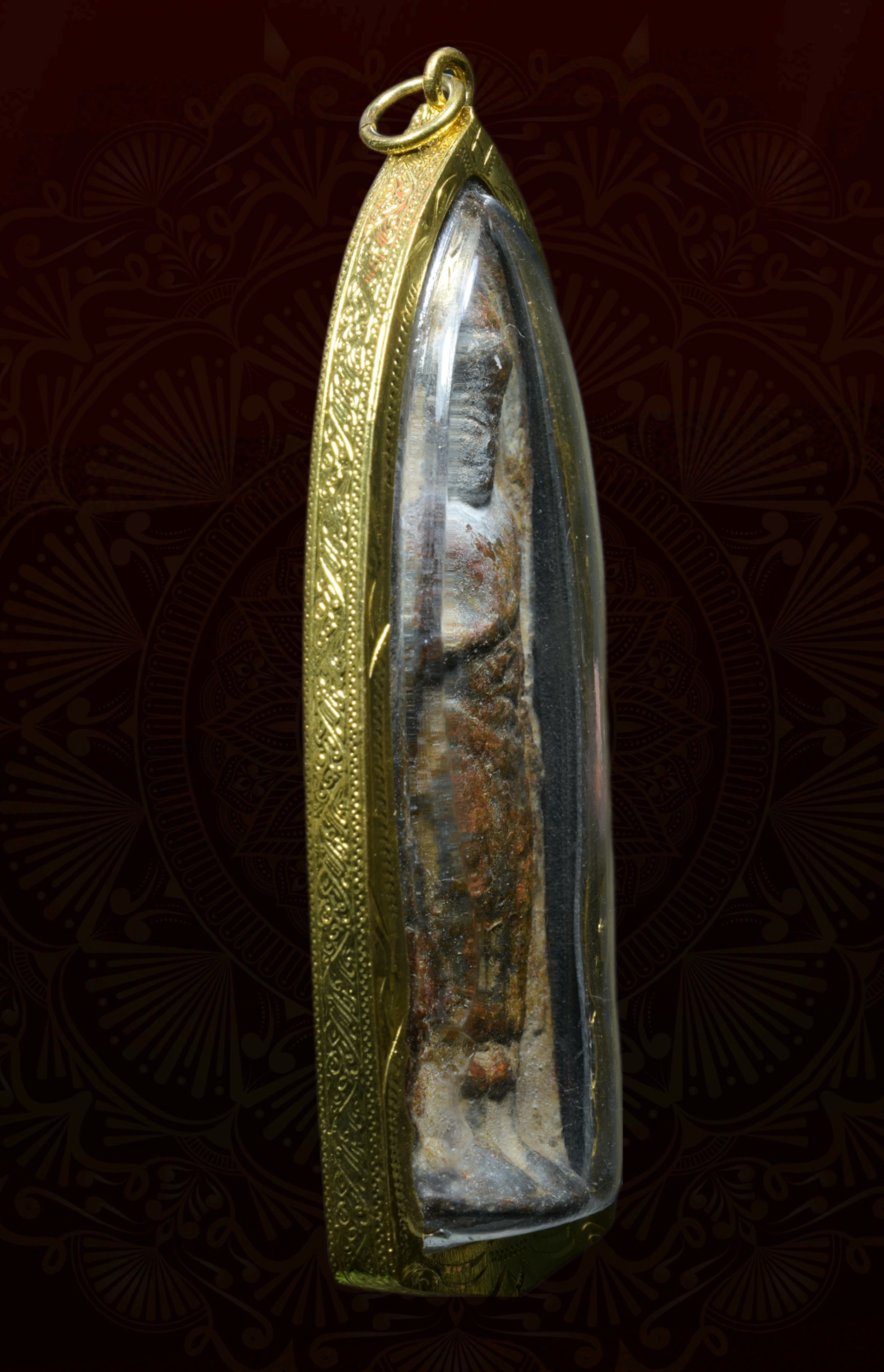 พระร่วงยืนประทานพร หลังรางปืน เนื้อชินตะกั่ว