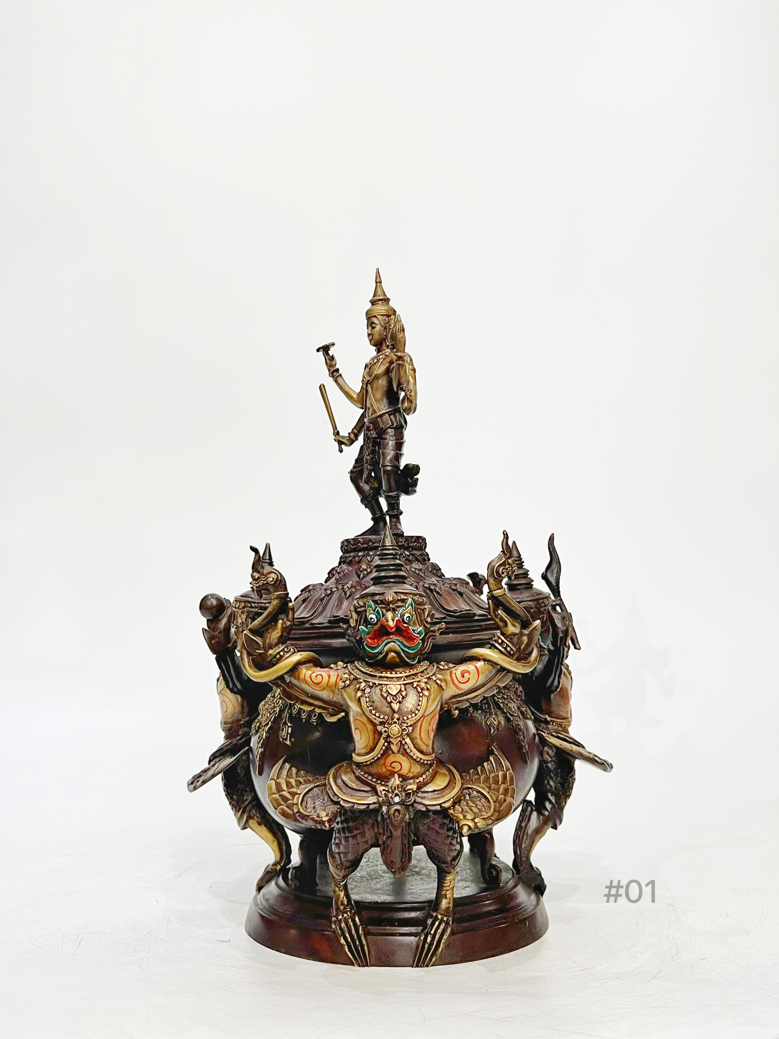 บาตรน้ำมนต์ พระนารายณ์ทรงครุฑ สูง 12 นิ้ว (#01)