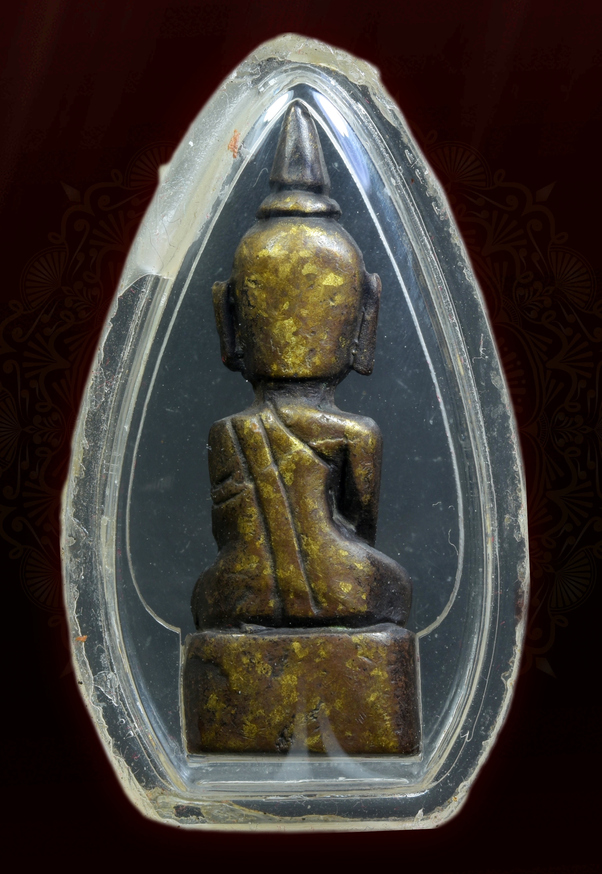 พระเชียงรุ้ง เนื้อทองเหลือง พร้อมเลี่ยมกันน้ำ