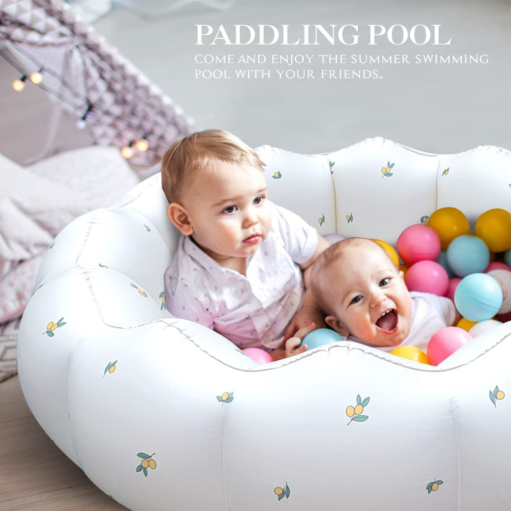 แพเป่าลมเด็กทรงกลมตกแต่งลายผลไม้ Inflatable Baby Paddling Pool