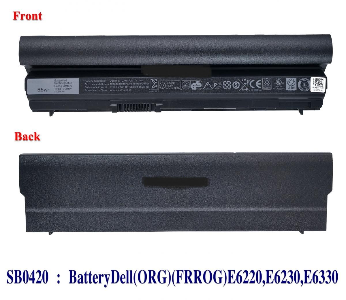 SB0420 - BatteryDell(ORG)(RFJMW)E6220,E6230,E6330,E6430S,E6320,E6120(FRROG,HJ474,7FF1K,K4CP5)
