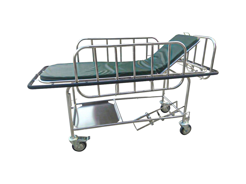 รถเข็นเปล รถเข็นนอนเคลื่อนย้ายผู้ป่วย สแตนเลส PP035 (STRETCHER)