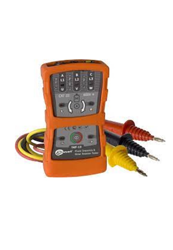 SONEL TKF-13 เครื่องตรวจวัดลำดับเฟสของระบบไฟฟ้า 3 เฟส และลำดับเฟสของมอเตอร์แบบไม่ใช้เทสลีด