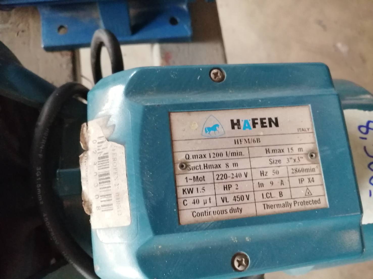 ปั้มหอยโข่ง EROFEN 3W สามดาว 2 แรง